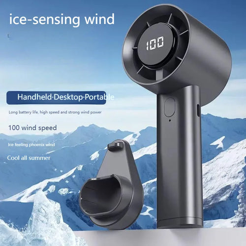 Portable Mini Handheld Fan with LED Display Semiconductor